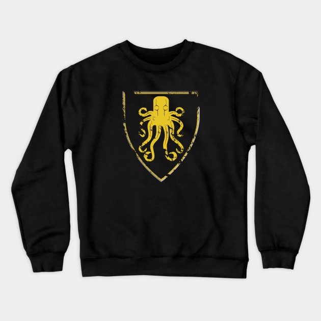 Gold Kraken Cracked Sigil Crewneck Sweatshirt by Davidhedgehog